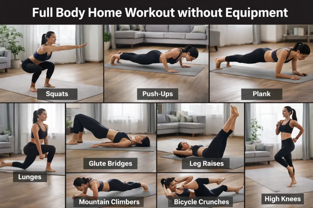 Full Body Home Workout without Equipment